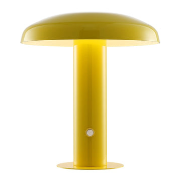 Suillius 11" Contemporary Bohemian Rechargeable/Cordless Iron Integrated LED Mushroom Table Lamp - JONATHAN Y